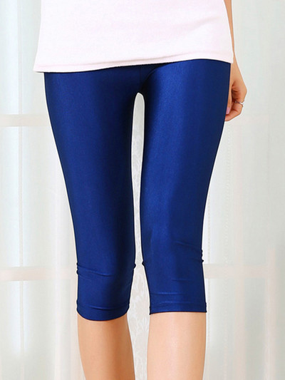 CHSDCSI Neon Leggings Női Szexi Push Up Shine Egyszínű Sovány, Magasan Nyújtott Capris Női Leggins