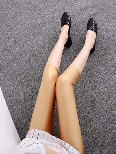 CHSDCSI Neon Leggings Női Szexi Push Up Shine Egyszínű Sovány, Magasan Nyújtott Capris Női Leggins