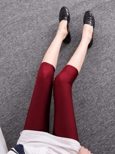 CHSDCSI Neon Leggings Női Szexi Push Up Shine Egyszínű Sovány, Magasan Nyújtott Capris Női Leggins