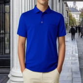 Vīriešu jauns T-krekls Klasisks polo krekls ar īsām piedurknēm Vasaras ikdienas T-krekls ar pogu uz augšu apkakle Super liels S-4XL ikdienas polo krekls