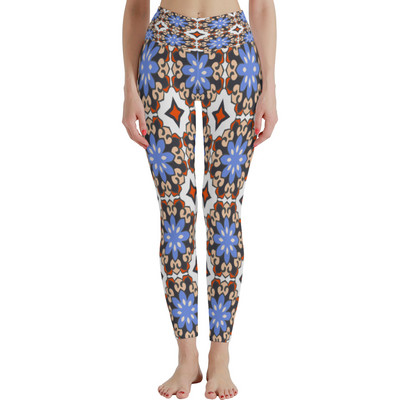 Jambiere cu talie înaltă pentru femei, fără pantaloni atletici moi, pentru controlul burticii, pentru antrenament de yoga pentru alergare