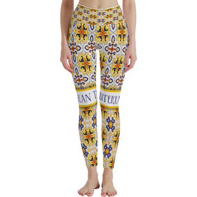 Jambiere cu talie înaltă pentru femei, fără pantaloni atletici moi, pentru controlul burticii, pentru antrenament de yoga pentru alergare