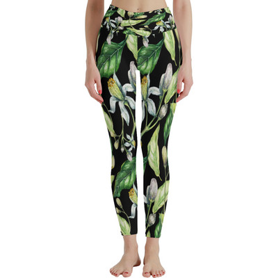 Jambiere cu talie înaltă pentru femei, fără pantaloni atletici moi, pentru controlul burticii, pentru antrenament de yoga pentru alergare