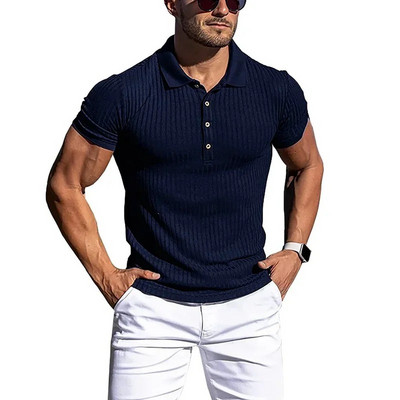 S-5XL!7 Színek! 2024 nyár Új, forrón eladó férfi póló alkalmi divatos, légáteresztő, karcsúsított férfi póló Férfi ruházati pólók