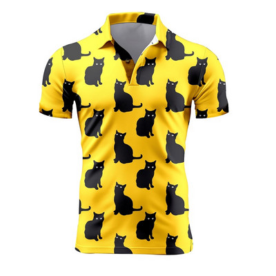 Muške retro polo majice kratkih rukava 3D majice s punim printom cvijeća za muškarce Ljetne ležerne prevelike majice Blusa Masculina