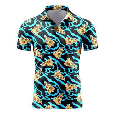 Muške retro polo majice kratkih rukava 3D majice s punim printom cvijeća za muškarce Ljetne ležerne prevelike majice Blusa Masculina