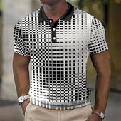 Férfi nyári alkalmi divat rövid ujjú gombos póló .