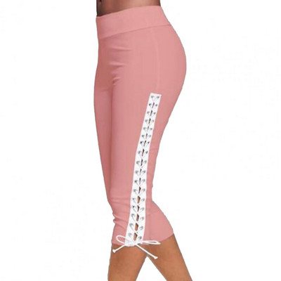 Női sportos nadrág nyári női rövidnadrág jóga nadrág Vékony gyorsan száradó nagy méretű derék nadrág kocogáshoz női leggings