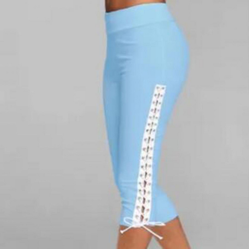 Női sportos nadrág nyári női rövidnadrág jóga nadrág Vékony gyorsan száradó nagy méretű derék nadrág kocogáshoz női leggings