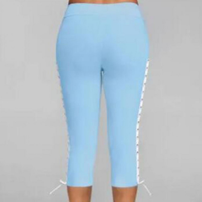 Női sportos nadrág nyári női rövidnadrág jóga nadrág Vékony gyorsan száradó nagy méretű derék nadrág kocogáshoz női leggings