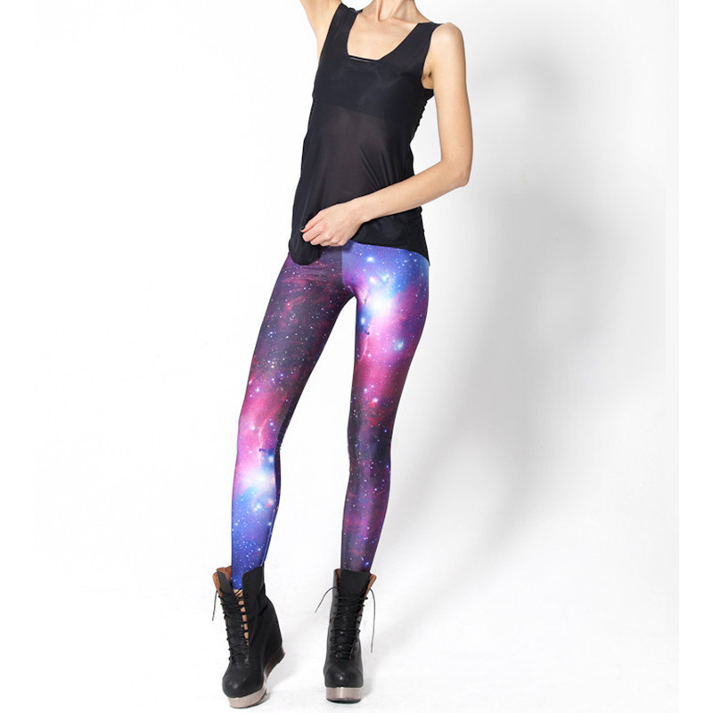 Divat női Galaxy leggings, Space Print nadrág FEKETE fekete tej leggings INGYENES SZÁLLÍTÁS GL-01