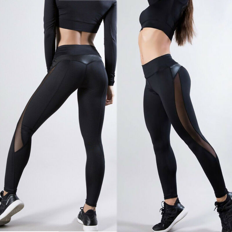 Pantaloni de jogging negri cu talie înaltă pentru doamne, fitness, sport, jambiere fără sudură, pantaloni yoga pentru femei, fete, colanți energetici, îmbrăcăminte de antrenament