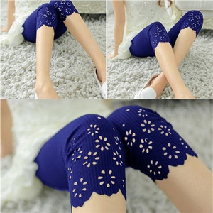 Adīti īsi legingi Sievietēm vasarā apgrieztas bikses Sieviešu drēbju bikses Kapris Push Up Dobs Zieds