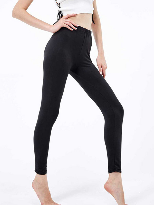 YSDNCHI Fitness Leggins Tömör fekete Push Up Leggings Gyakorlat Női Sport Magasderekú Nadrág Női Elasztikus nadrág Gym