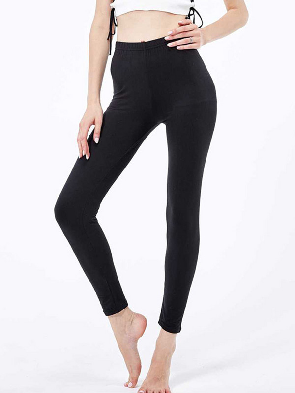 YSDNCHI Fitness Leggins Tömör fekete Push Up Leggings Gyakorlat Női Sport Magasderekú Nadrág Női Elasztikus nadrág Gym