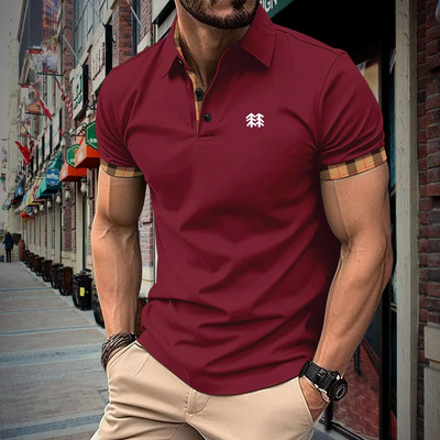 Suvine uus meeste hingav polosärk kvaliteetne lühikeste varrukatega vabaaja ärimood Euroopa suurus