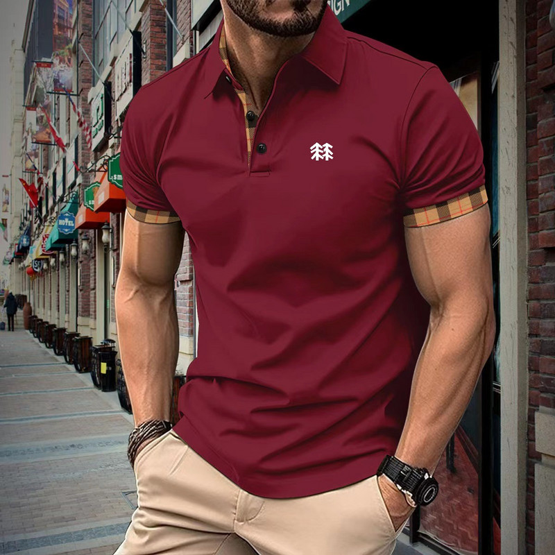 Suvine uus meeste hingav polosärk kvaliteetne lühikeste varrukatega vabaaja ärimood Euroopa suurus