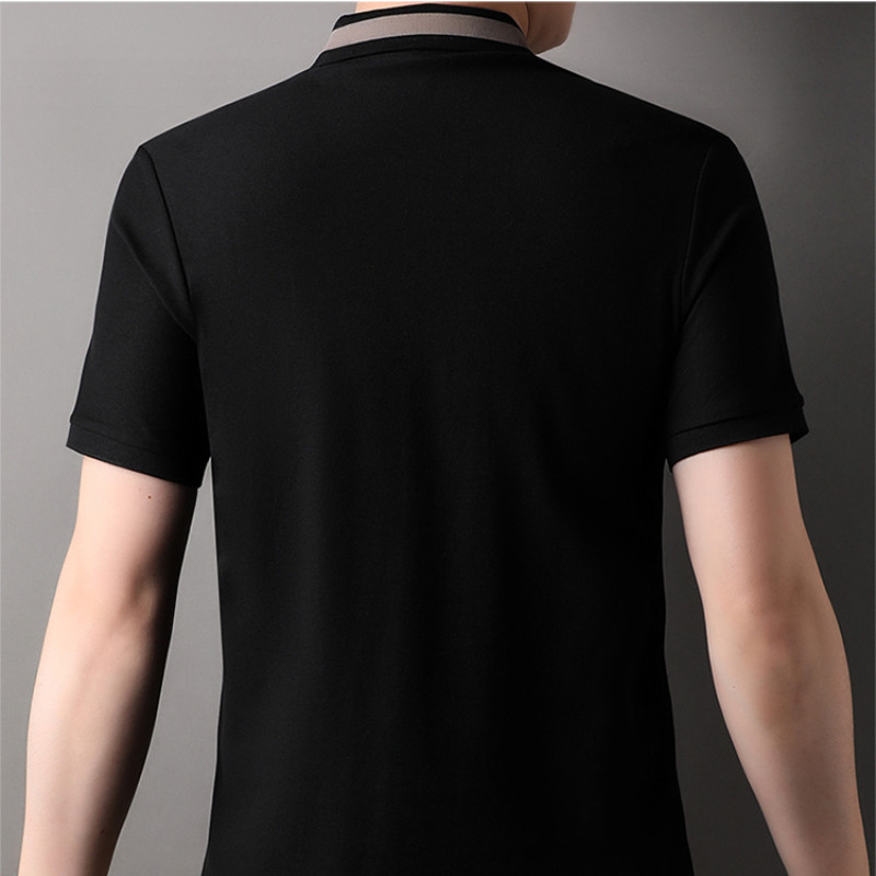 Poslovno ležerna muška polo majica kratkih rukava, ljetna majica kratkih rukava s patentnim zatvaračem za muškarce, visoka kvaliteta 2024 Top s blokiranim bojama