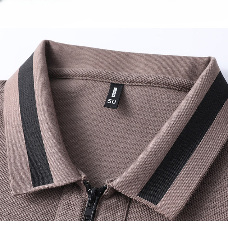 Poslovno ležerna muška polo majica kratkih rukava, ljetna majica kratkih rukava s patentnim zatvaračem za muškarce, visoka kvaliteta 2024 Top s blokiranim bojama