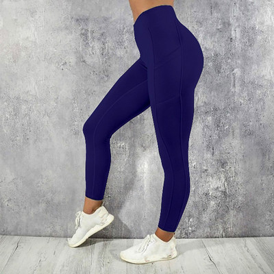 Sievietēm Sexy Slim Fitness Augsta vidukļa legingi Push Up Pocket Treniņš Sports Skriešana Leggins Mode Ātri nožūst Zīmuļu bikses Izdilis