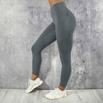 Sievietēm Sexy Slim Fitness Augsta vidukļa legingi Push Up Pocket Treniņš Sports Skriešana Leggins Mode Ātri nožūst Zīmuļu bikses Izdilis