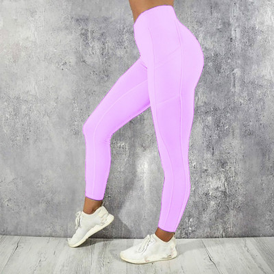 Sievietēm Sexy Slim Fitness Augsta vidukļa legingi Push Up Pocket Treniņš Sports Skriešana Leggins Mode Ātri nožūst Zīmuļu bikses Izdilis