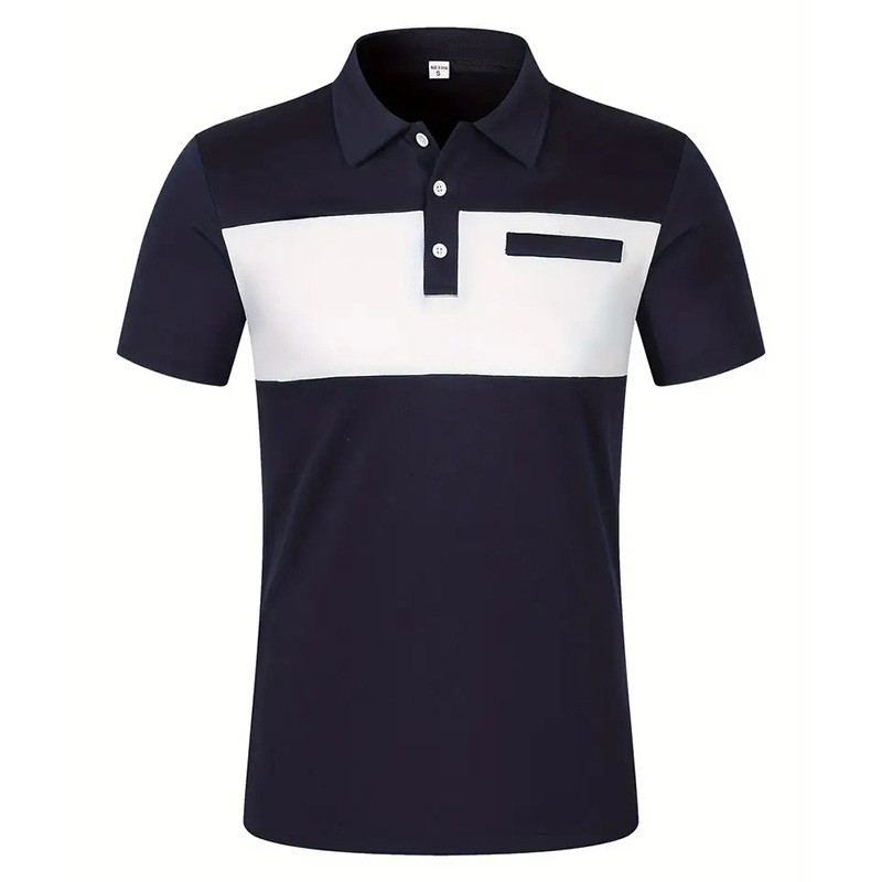 2024. Nova muška ljetna majica kratkih rukava s preklopom, 3D digitalno ispisana prugasta polo majica s lažnom džepnom kopčom, muška poslovno ležerna majica