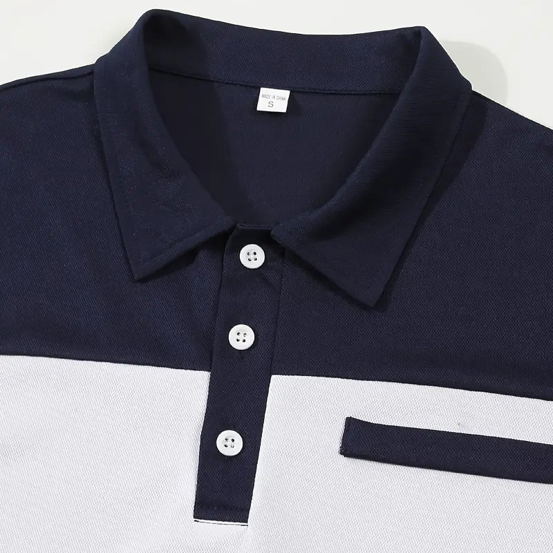 2024. Nova muška ljetna majica kratkih rukava s preklopom, 3D digitalno ispisana prugasta polo majica s lažnom džepnom kopčom, muška poslovno ležerna majica