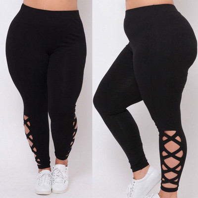 Moda Femei Mărime Plus L XL 2X 3X Criss-Cross Moale Confort Leggings Pantaloni skinny