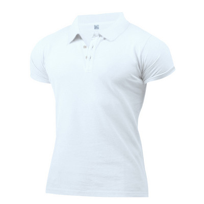 S-3XL vīriešu apģērbs Luksusa trikotāžas polo krekls ikdienišķs svītrains pogām uz leju vienkrāsains T-krekls ar īsām piedurknēm vīriešiem, elpojošs