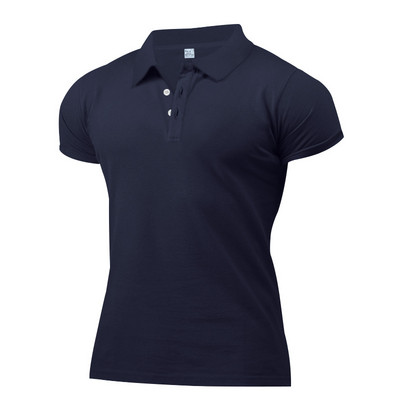 S-3XL vīriešu apģērbs Luksusa trikotāžas polo krekls ikdienišķs svītrains pogām uz leju vienkrāsains T-krekls ar īsām piedurknēm vīriešiem, elpojošs