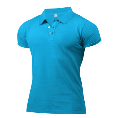 S-3XL vīriešu apģērbs Luksusa trikotāžas polo krekls ikdienišķs svītrains pogām uz leju vienkrāsains T-krekls ar īsām piedurknēm vīriešiem, elpojošs