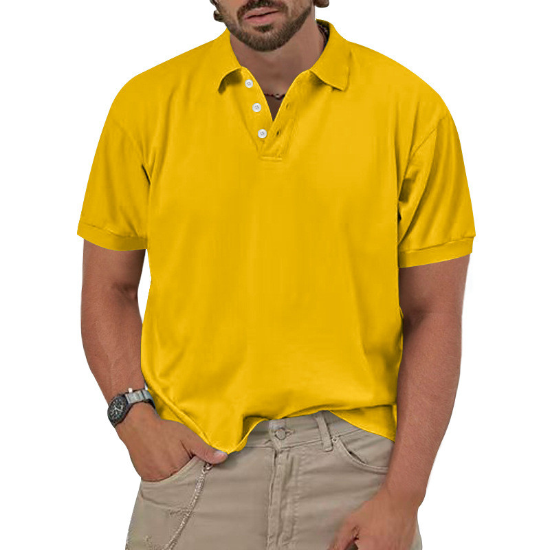 S-3XL vīriešu apģērbs Luksusa trikotāžas polo krekls ikdienišķs svītrains pogām uz leju vienkrāsains T-krekls ar īsām piedurknēm vīriešiem, elpojošs