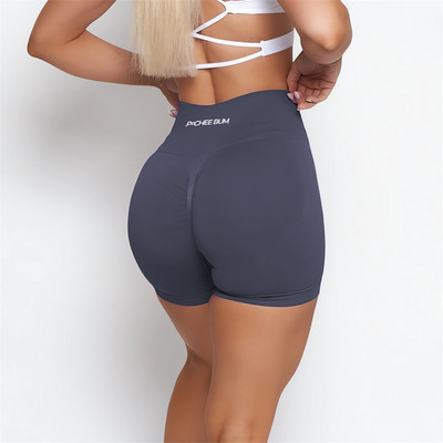 Pchee Bum Contour Scrunch Butt Biker Shorts Bezšuvju sporta šorti Sievietēm Joga Short Push Up Augsta vidukļa sporta zāles Scrunch Šorti