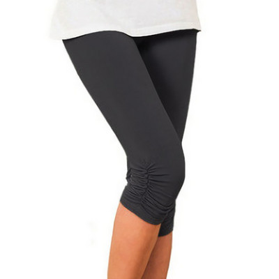 Divat Női Cukorka Szín Skinny Pants Gyorsan Száraz 3/4 Sport Nyári Női Rugalmas Magas derekú Sport Leggings Nadrágok