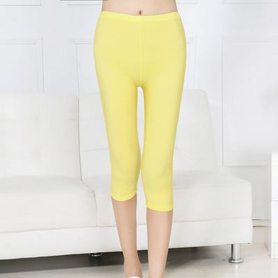 INDJXND Moteriškos Seksualios Antblauzdžiai Vasarinės Kaprio Neoninės Aukšto Liemens Džeggingi Spandeksas Moteriškas Fitness Plonos trumpos kelnės Nauji saldainiai elastingi