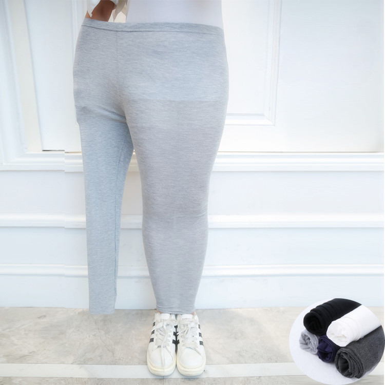 Liela izmēra modālie legingi sievietēm saīsināta garuma, plānas kokvilnas šauras bikses