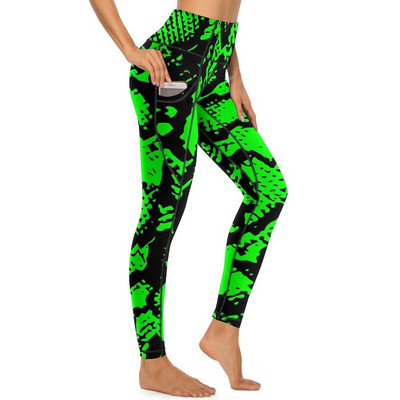 Zlatne pitonske tajice od zmijske kože Seksi životinjske joga hlače visokog struka Prozračne brzosušeće tajice Ženske dizajnerske sportske tajice za vježbanje