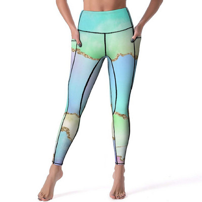 Jambiere de calitate metalică de epocă, cu model mandala auriu, pantaloni de yoga push-up, jambiere elastice dulci, jambiere sport pentru antrenament pentru femei