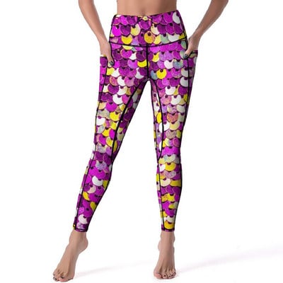 Jambiere de calitate metalică de epocă, cu model mandala auriu, pantaloni de yoga push-up, jambiere elastice dulci, jambiere sport pentru antrenament pentru femei