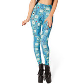 Μόδα Νέα Γυναικεία Galaxy Blue Cartoon Χαριτωμένο τηλέφωνο εκτύπωση Γυναικεία ρούχα Γυμναστήριο Γυναικεία κολάν Παντελόνι GL161