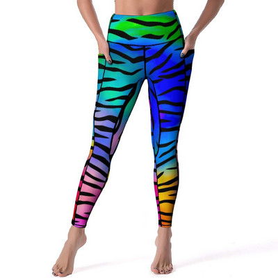 Κολάν Wild Tiger Quality Yellow Lotus Pond Running Yoga Παντελόνι Γυναικεία Push Up Cute Leggins ελαστικό αθλητικό καλσόν