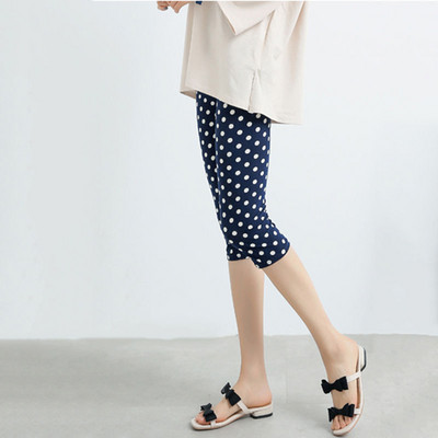 VIIANLES Κοντό παντελόνι Casual Capris Γυναικείο Καλοκαιρινό κολάν με floral εμπριμέ μαύρο Street Φορέστε ψηλόμεσο σέξι κολάν