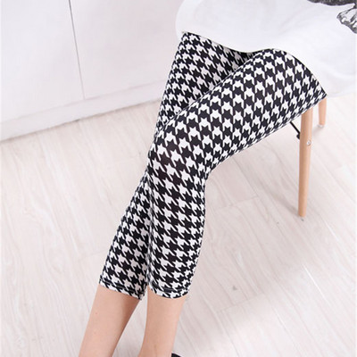 VIIANLES Κοντό παντελόνι Casual Capris Γυναικείο Καλοκαιρινό κολάν με floral εμπριμέ μαύρο Street Φορέστε ψηλόμεσο σέξι κολάν