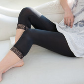 Vékony dizájn nyári rövid leggings Női csipke jegging Vágott alap nadrág Push Up Capris Skinny Leggin Girl Black White Plus