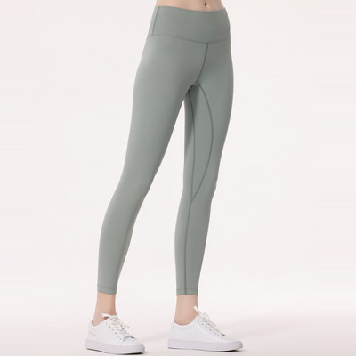 Γυναικεία κολάν γυμναστικής γυμνό Αίσθημα ψηλόμεσο αθλητικό παντελόνι γιόγκα Ελαστικό λεπτό σέξι παντελόνι Ανύψωση γοφών Push Up παντελόνι γυμναστικής