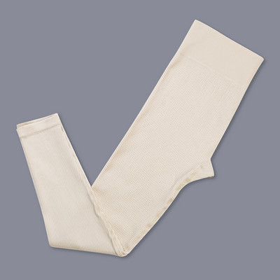 Rievoti legingi Sieviešu ar augstu vidukli Joga Bikses Sporta stulpiņi Bezšuvju sporta legingi Zeķubikses Push Up Fitnesa bikses Svītraini legingi