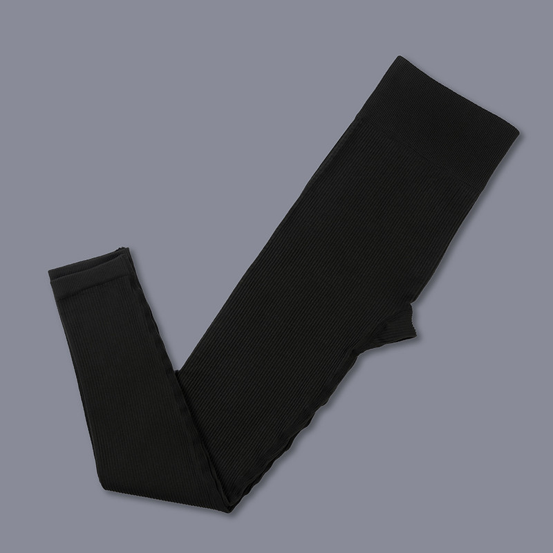 Rievoti legingi Sieviešu ar augstu vidukli Joga Bikses Sporta stulpiņi Bezšuvju sporta legingi Zeķubikses Push Up Fitnesa bikses Svītraini legingi