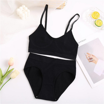 Női melltartó szett Bugyi Szexi Push Up Bralette Női Fitness Seamless Fehérnemű Sport Fehérnemű Melltartó szett Tank Crop Tops S-XL