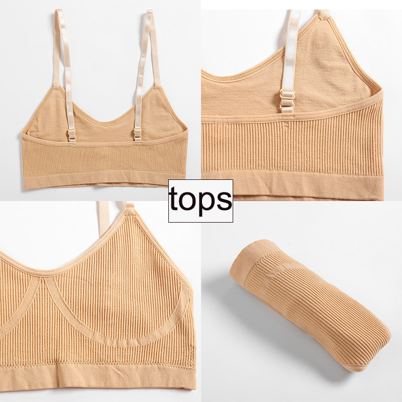Női melltartó szett Bugyi Szexi Push Up Bralette Női Fitness Seamless Fehérnemű Sport Fehérnemű Melltartó szett Tank Crop Tops S-XL